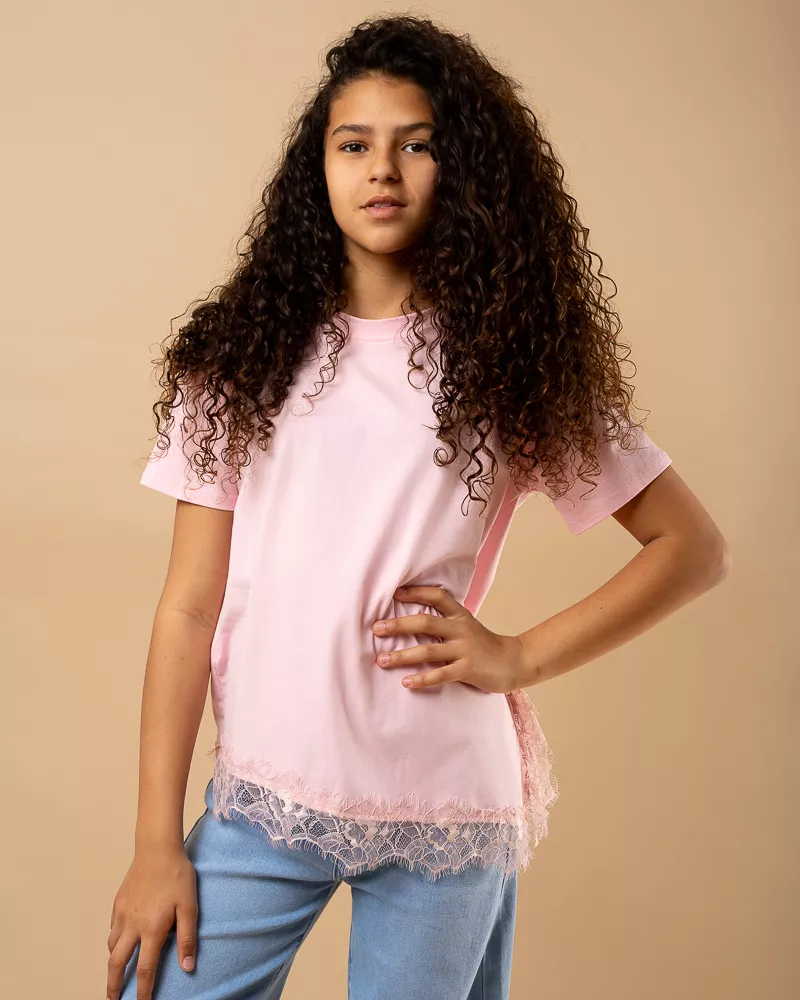T-Shirt bas dentelle