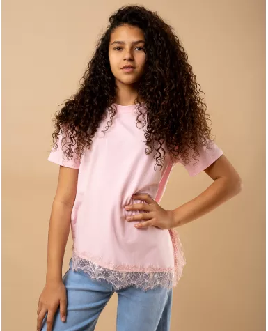 T-Shirt bas dentelle