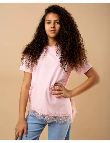 T-Shirt bas dentelle