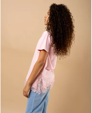 T-Shirt bas dentelle