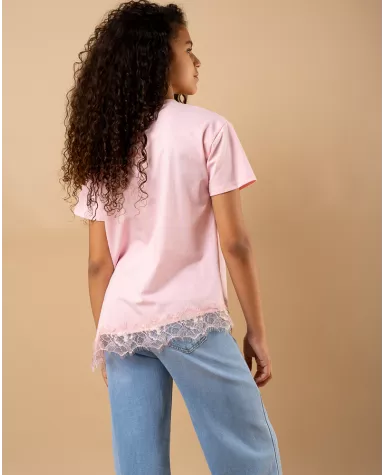 T-Shirt bas dentelle