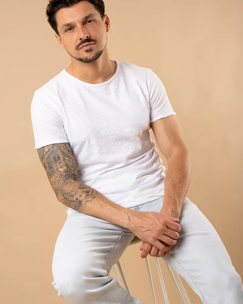 T-Shirt chiné col rond