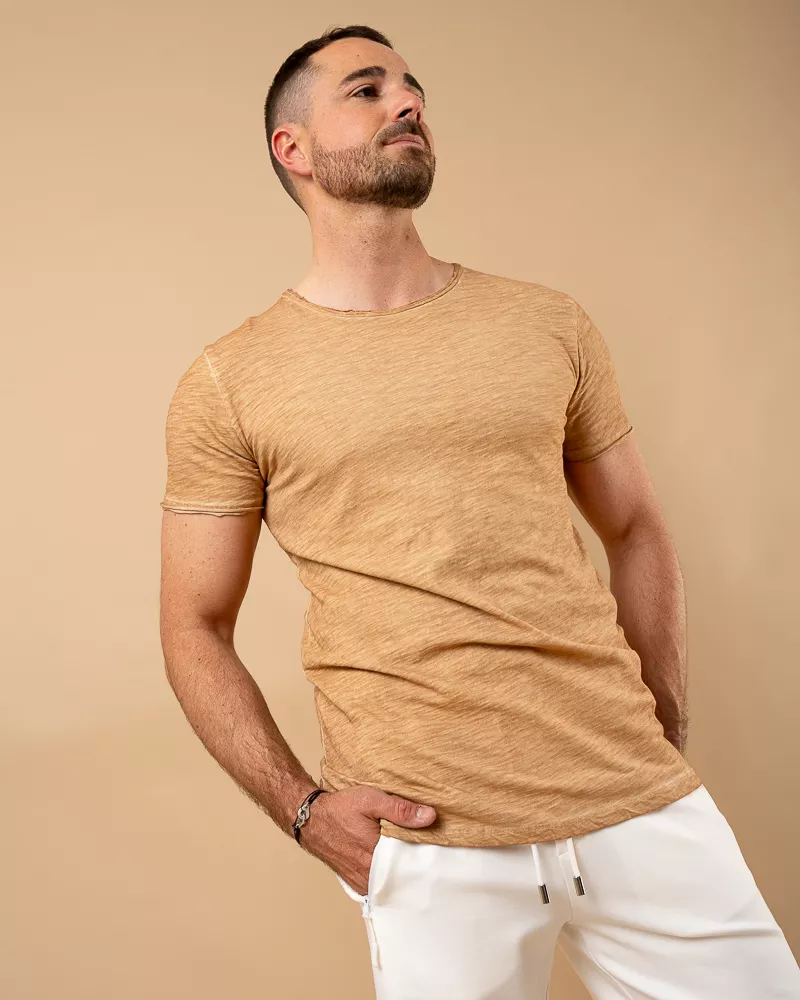 T-Shirt chiné col rond