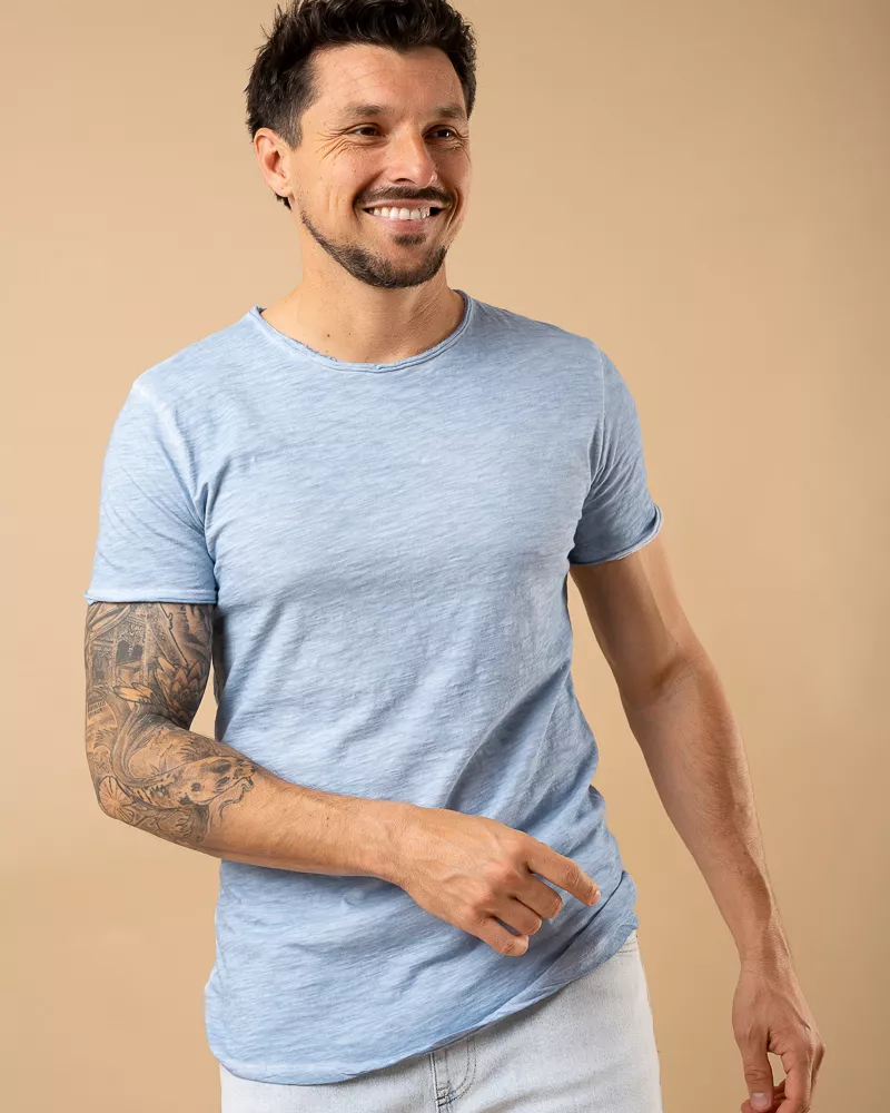 T-Shirt chiné col rond