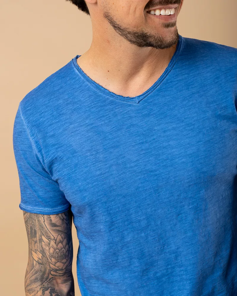 T-Shirt chiné col v 