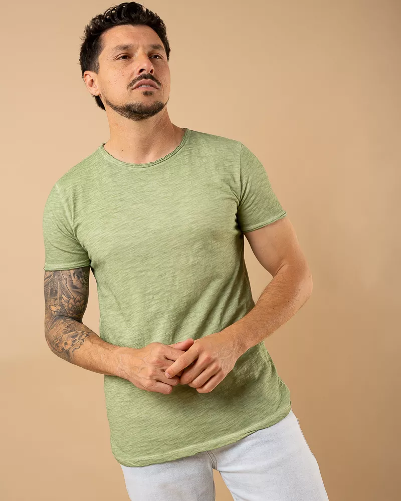 T-Shirt chiné col rond