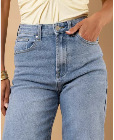 Jean bas broderie fleurs