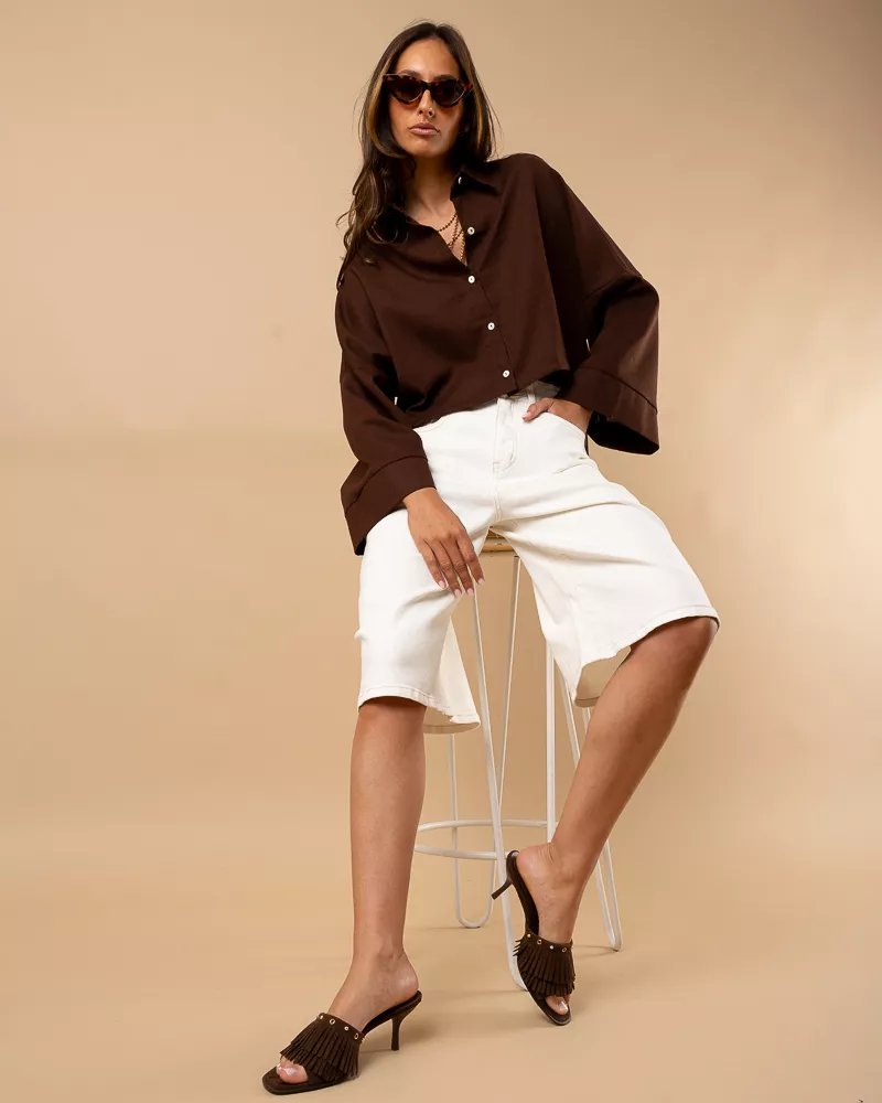 Bermuda écru coutures