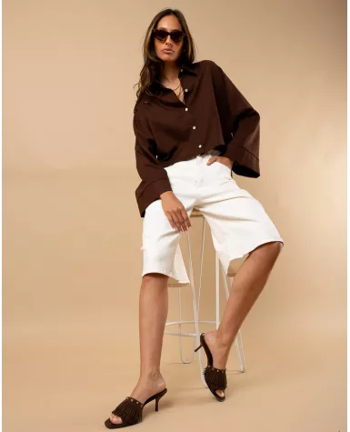 Bermuda écru coutures