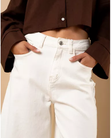 Bermuda écru coutures