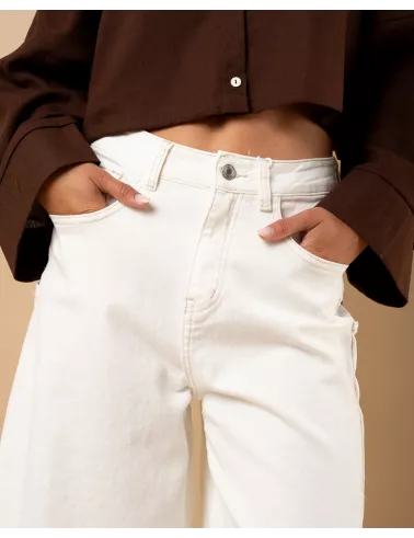 Bermuda écru coutures