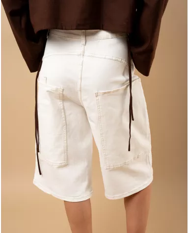 Bermuda écru coutures