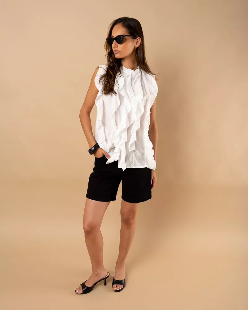 Blouse débardeur volants