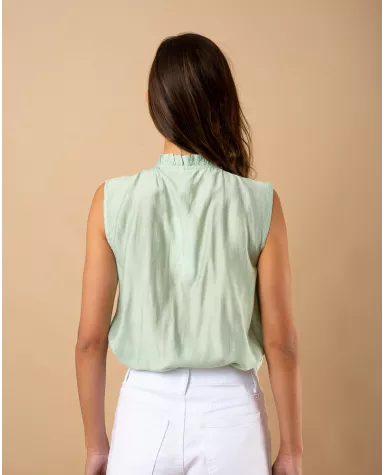Blouse débardeur volants