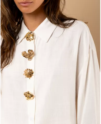 Chemise lin bijoux