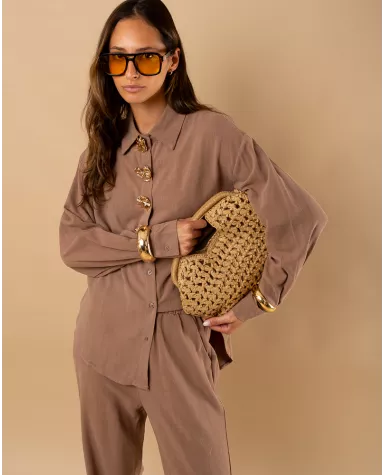 Chemise lin bijoux
