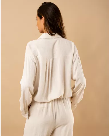 Chemise lin bijoux