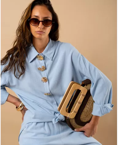 Chemise lin bijoux