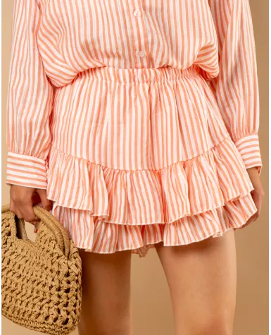 Jupe short  rayures Carolina