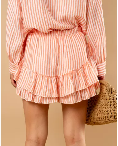 Jupe short  rayures Carolina