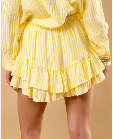 Jupe short  rayures Carolina