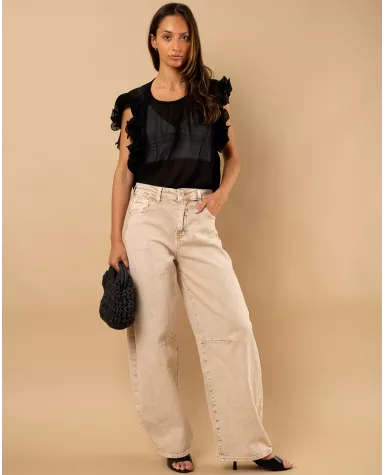 Jean balloon délavé