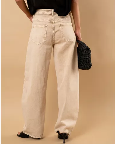 Jean balloon délavé