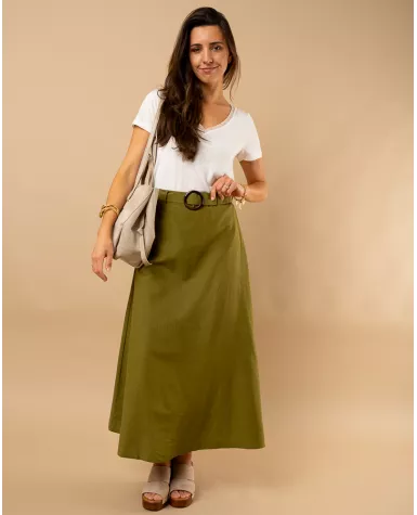 Jupe longue ceinture