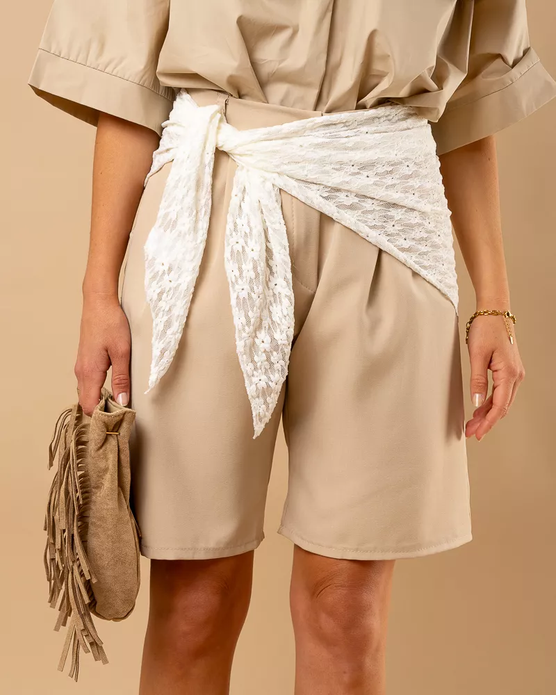 Foulard dentelle fleurs