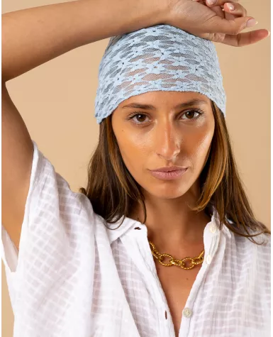 Foulard dentelle fleurs