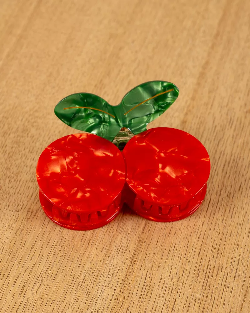 Pince à cheveux cerise