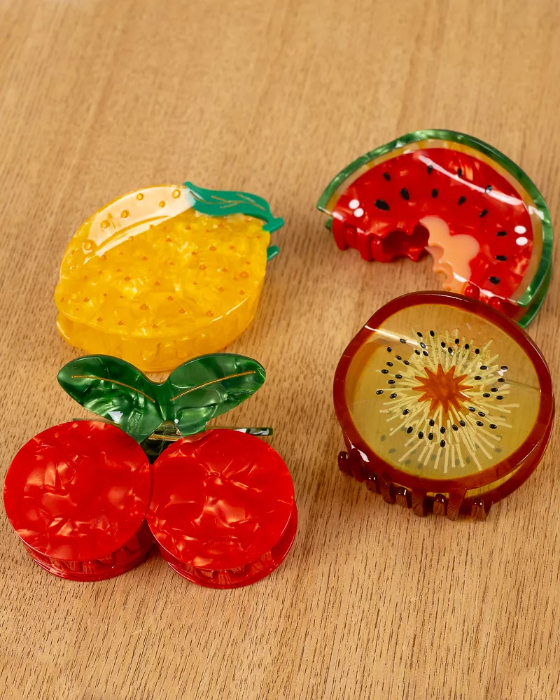 Pince à cheveux citron