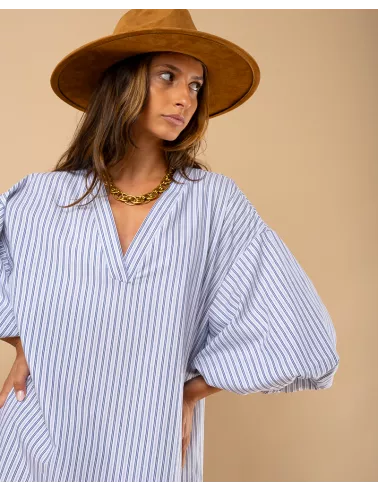 Robe manches bouffantes