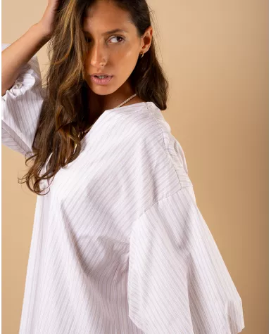 Robe manches bouffantes