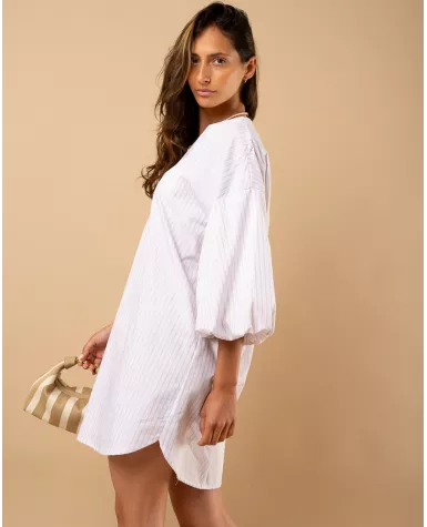 Robe manches bouffantes