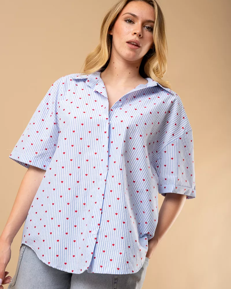 Chemise petits coeurs