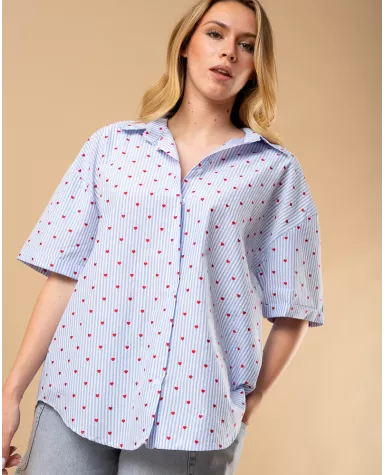 Chemise petits coeurs