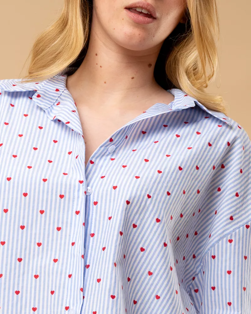 Chemise petits coeurs