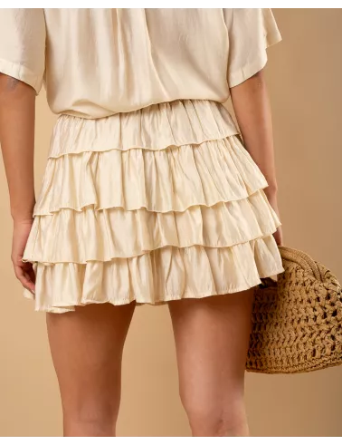Jupe short volants