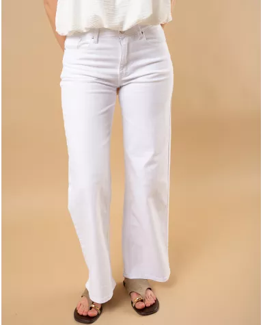 Jean large blanc