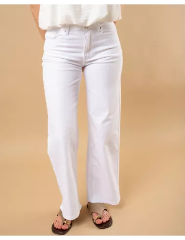 Jean large blanc