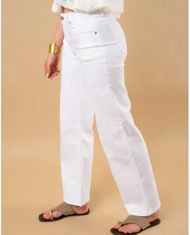 Jean large blanc