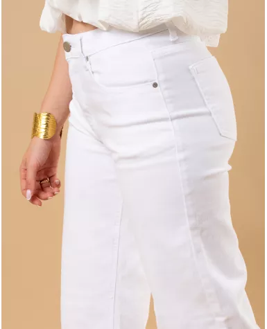 Jean large blanc