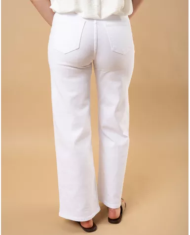 Jean large blanc