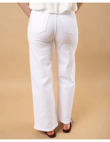 Jean large blanc