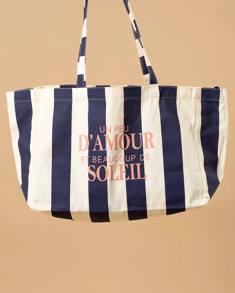 Sac toile rayé soleil