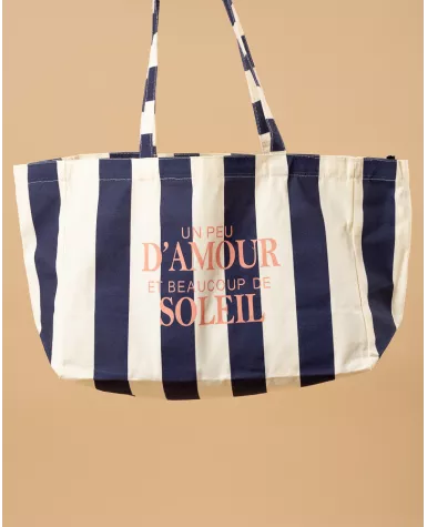 Sac toile rayé soleil