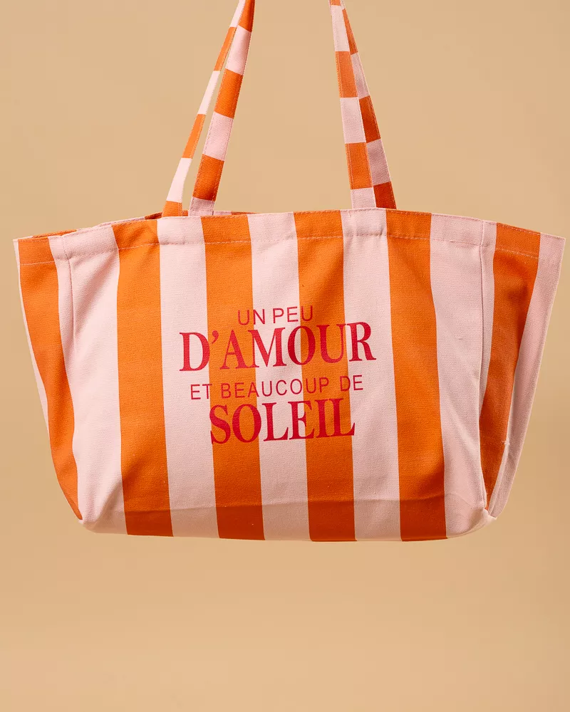 Sac toile rayé soleil