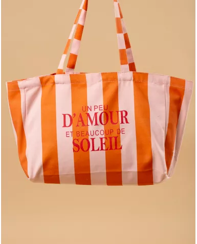 Sac toile rayé soleil