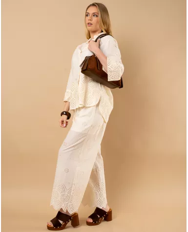 Pantalon brodé